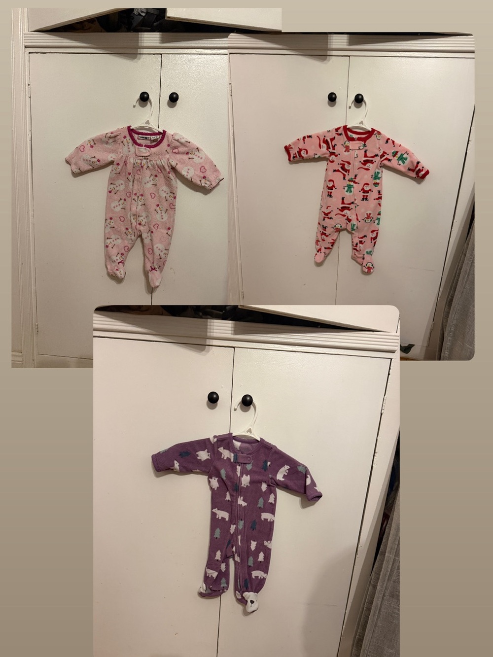Carter's Pink & Purple Printed Footed One-Pieces (3-Pack) holiday.